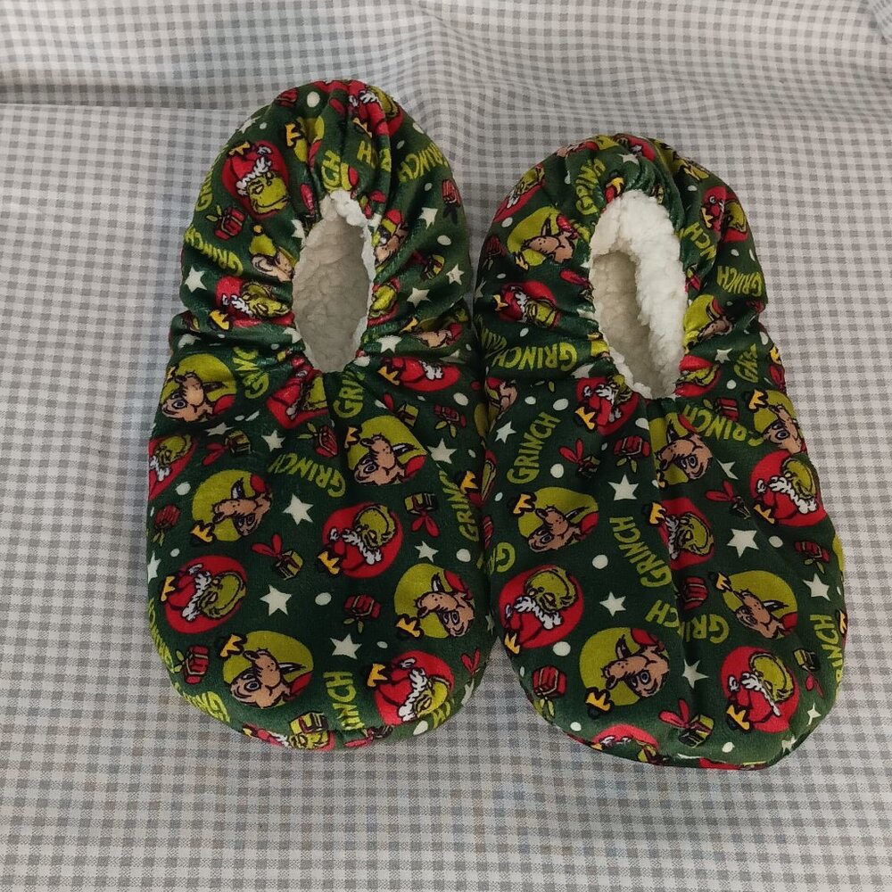 Lot of 4 Disney Nightmare Before Christmas, Grinch, Reindeer Slippers Size 9/10 - Picture 6 of 9